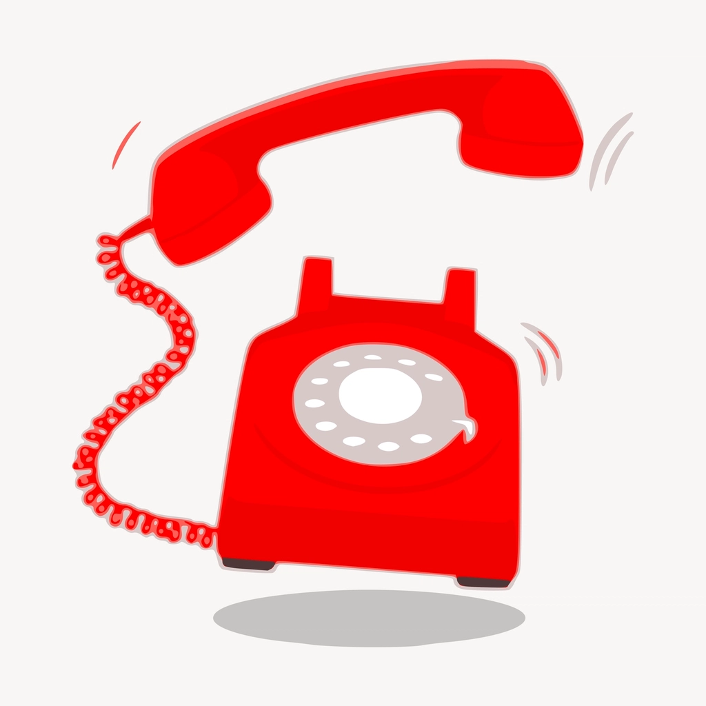 Ringing phone clipart, illustration vector